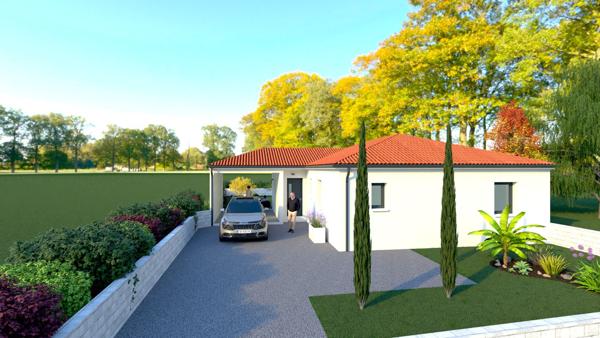 Maison de Plain Pied 111M2 sur terrain de 530M2 à GREZIEU LA VARENNE