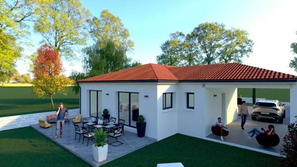 Maison de Plain Pied 111M2 sur terrain de 530M2 à GREZIEU LA VARENNE