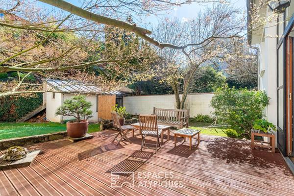 Maison avec extension et jardin d’inspiration japonaise