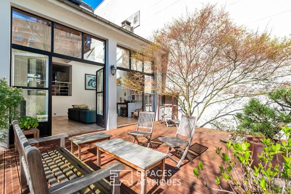 Maison avec extension et jardin d’inspiration japonaise