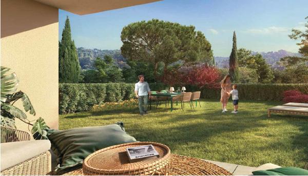 Appartement T3 d'environ 79 m² habitable avec jardin de 77 m²