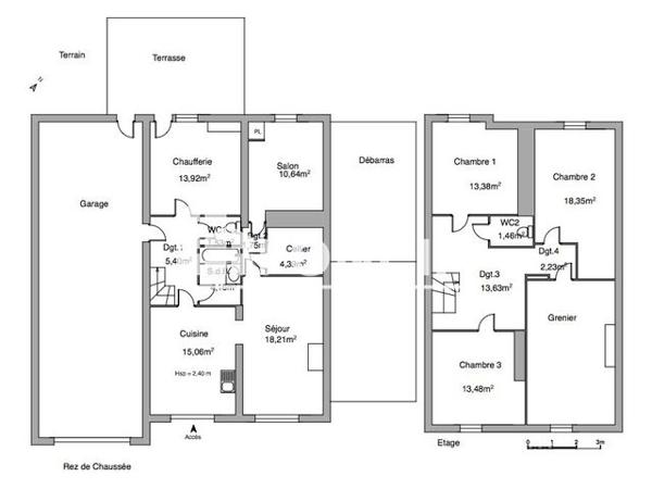 Location Maison 3 pièces 132.31 m² - 6 RUE DE LA CROIX Vendresse 08160