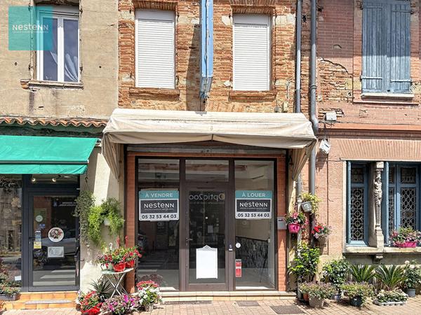 Local commercial à louer de 66 m² avec cave, au centre ville de Villefranche de Lauragais