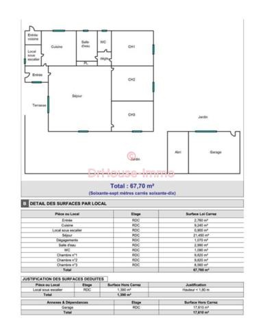 Maison à vendre 8 pièces de 137 m²