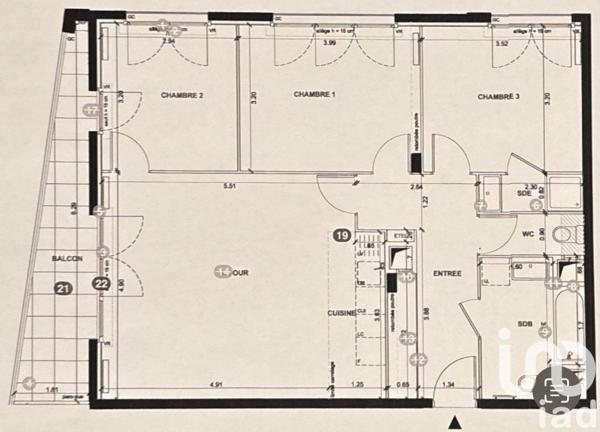 Appartement 4 pièces de 83 m² à Pantin (93500)
