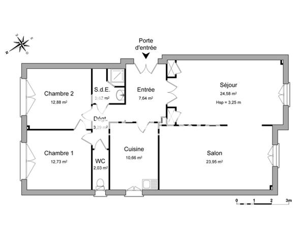 Location Appartement 4 pièces 101.38 m² - 6 PLACE GRANGIER Dijon 21000