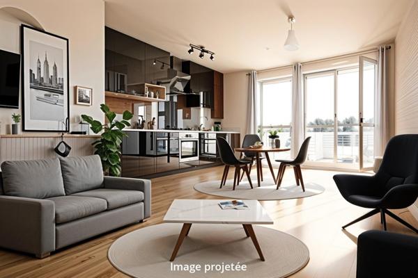 Appartement 3 pièces avec places de stationnement.