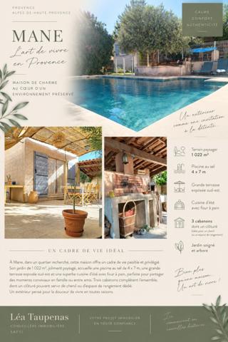 maison plain pied avec piscine proche forcalquier