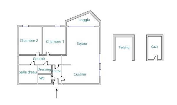 Appartement à vendre 3 pièces 69 m² Le Chesnay-Rocquencourt