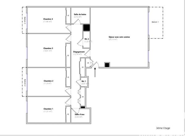 Appartement à vendre 5 pièces 107 m² Rueil-Malmaison