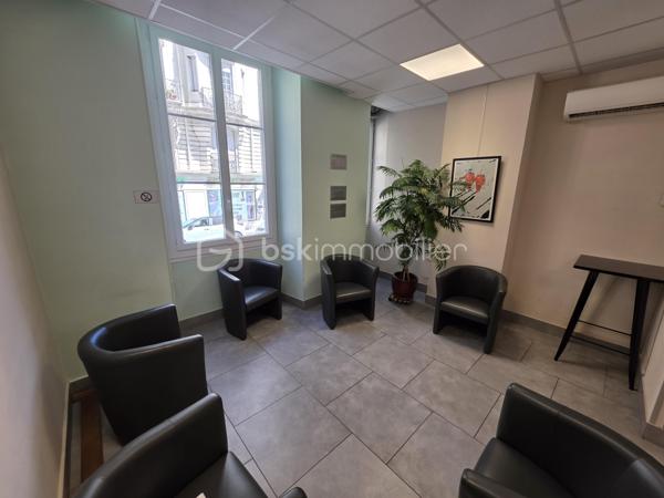 NICE CENTRE – QUARTIER DES MUSICIENS – LOCAL PROFESSIONNEL DE 208 M²

Au cœur du très recherché quartier des Musiciens, au 35 rue Rossini, à seulement 50 mètres du parking Mozart, découvrez cet ensemble professionnel spacieux et modulable développant environ 208 m² de surface totale.

Il se compose d’un local principal de 164,45 m² Loi Carrez, complété par un espace annexe d’environ 44 m², situé en demi-sous-sol et accessible exclusivement depuis les locaux principaux.

Actuellement aménagé en cabinet dentaire et centre de radiologie dentaire, le bien offre une organisation particulièrement fonctionnelle comprenant un espace d’accueil, une salle d’attente, plusieurs bureaux et salles de consultation, une cuisine, des locaux techniques ainsi que de nombreux espaces de rangement.

Sa triple exposition Nord, Est et Ouest et ses nombreuses ouvertures lui confèrent une agréable luminosité. Plusieurs pièces donnent sur une vaste cour intérieure arborée, garantissant un environnement calme et préservé en plein centre-ville.

L’espace annexe, entièrement à rénover, représente un véritable potentiel complémentaire. Il pourra notamment accueillir des locaux sociaux, une salle de repos, une salle de réunion, des archives ou un espace de stockage.

Des travaux de modernisation permettront d’adapter l’ensemble à de nombreuses activités : professions médicales ou paramédicales, cabinet d’avocats, experts-comptables, société de conseil, centre de formation ou siège d’entreprise.

Une opportunité rare d’acquérir un ensemble professionnel de belle superficie, calme et modulable, au cœur de Nice et à proximité immédiate de toutes les commodités.