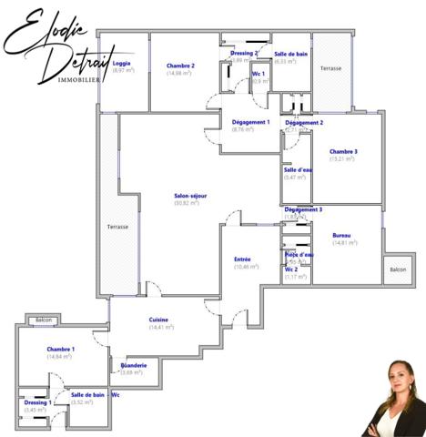 Appartement 6 pièces - 188 m²