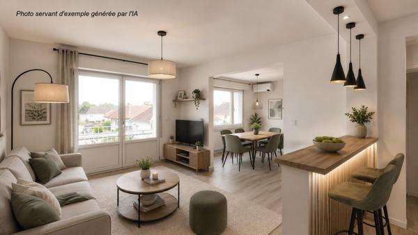 Magnifique appartement 3/4 pièces rénové avec 2 ou 3 chambres