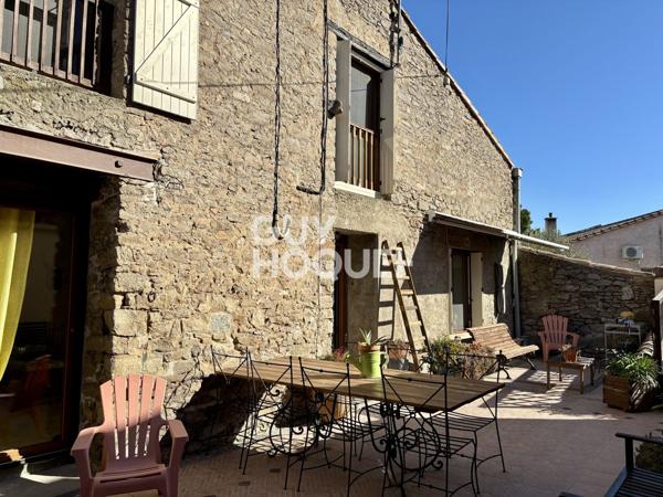 CAPENDU - Maison en pierre 185 m², 5 chambres, garage sur terrain de 261 m²