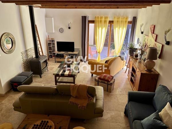 CAPENDU - Maison en pierre 185 m², 5 chambres, garage sur terrain de 261 m²