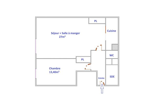 Appartement
         2 pièces
        - 60 m² 595 000 € *