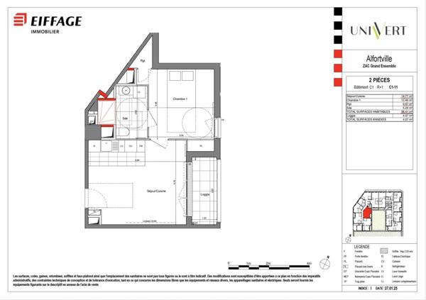 Location Appartement 2 pièces 38.41 m² - Alfortville 94140