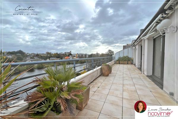 Saint-Félix vue Erdre, 5 pièces 121 m2 dernier étage avec 2 terrasses