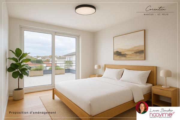 Saint-Félix vue Erdre, 5 pièces 121 m2 dernier étage avec 2 terrasses