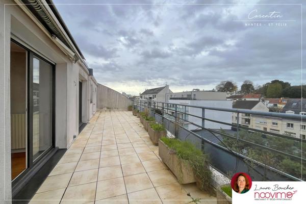 Saint-Félix vue Erdre, 5 pièces 121 m2 dernier étage avec 2 terrasses