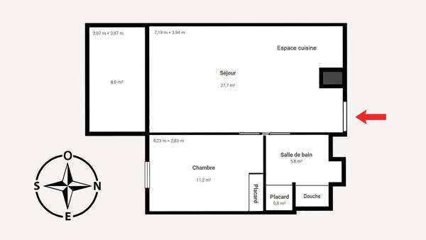 Appartement
         2 pièces
        - 50 m² Exclusivité 150 000 € *