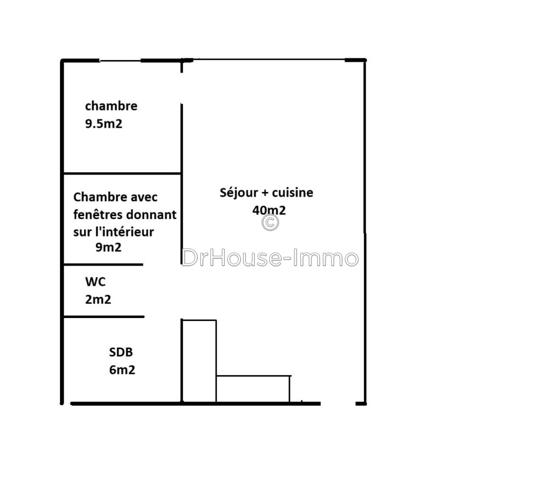 Appartement à vendre 3 pièces de 66 m²