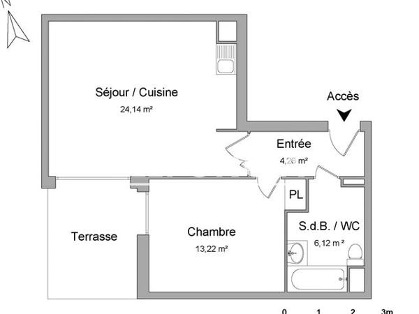 Location Appartement 2 pièces 47.7 m² - 22 RUE DU GENERAL LECLERC Villiers Sur Marne 94350
