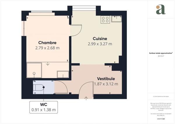 Appartement lumineux de 27 m² à rénover– Investissement idéal en vente à Lyon 1 (69001)