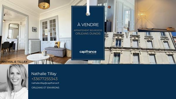 à vendre ORLEANS appartement avec terrasse, dernier etage bel immeuble bourgeois