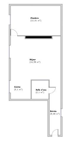 Magnifique 40m2 cheminée parquet vue dégagée en dernier étage
