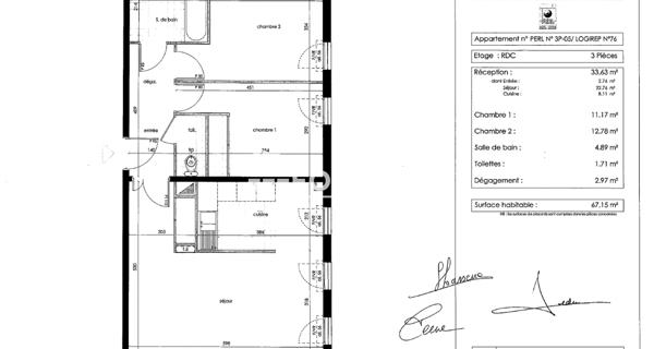 À vendre Appartement 3 pièces 67.2 m² - Saint-germain-en-laye 78100