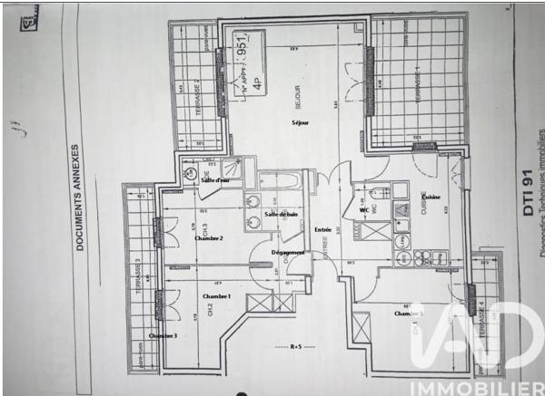 Appartement à vendre 4 pièces 91 m² Corbeil-Essonnes