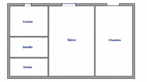Appartement 2 pièces 30.46 m2