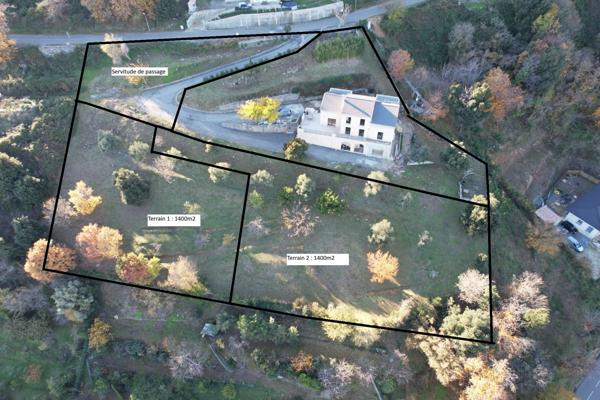 Cervione (20221) Terrain constructible de 1400m2 en planches sur Cervione - Magnifique vue mer