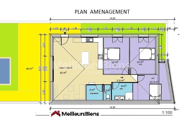 Maison récente plain-pied 93 m2 au calme proche Aix-en-Provence