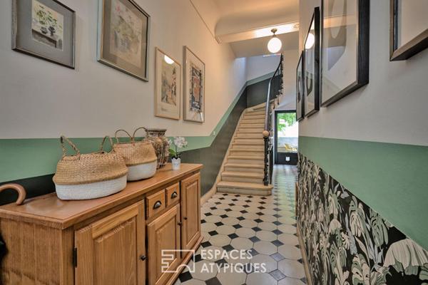 Maison de ville conviviale, extérieur et bassin quartier Carnot