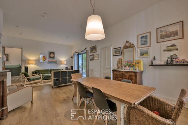 Maison de ville conviviale, extérieur et bassin quartier Carnot