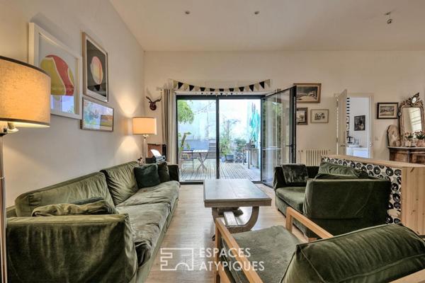 Maison de ville conviviale, extérieur et bassin quartier Carnot