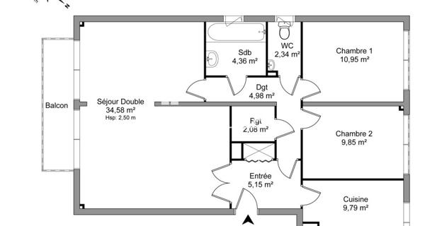 Location Appartement 4 pièces 84.08 m² - Fontenay-aux-roses 92260
