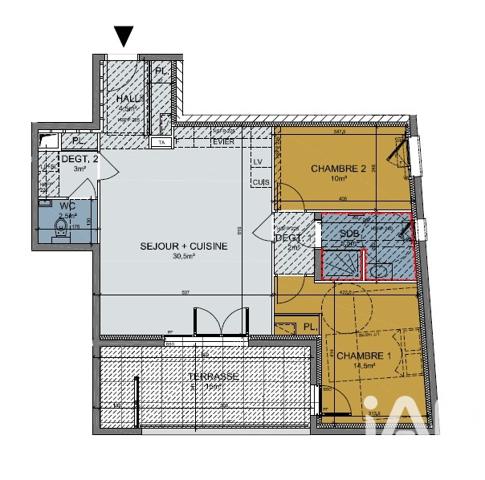 Appartement à vendre 3 pièces 73 m² Vif