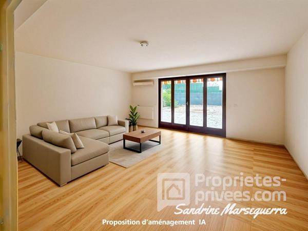 RDJ  3 pièces avec terrasse de 120m²