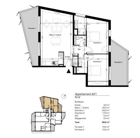 Appartement à vendre 3 pièces 80 m² Valras-Plage