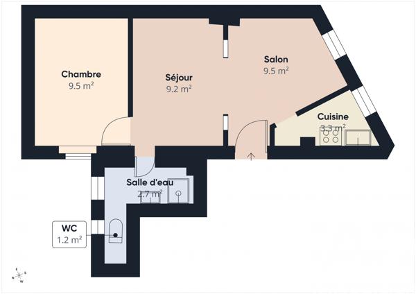 Appartement à vendre 2 pièces 36 m² Melun