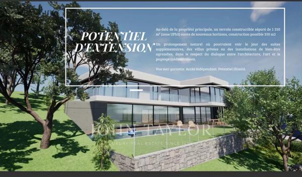 VILLA VUE MER PANORAMIQUE - PISCINES - GARAGES - 7 CHAMBRES - APPARTEMENT INDEPENDANT- CONSTRUCTION D'UNE SECONDE VILLA