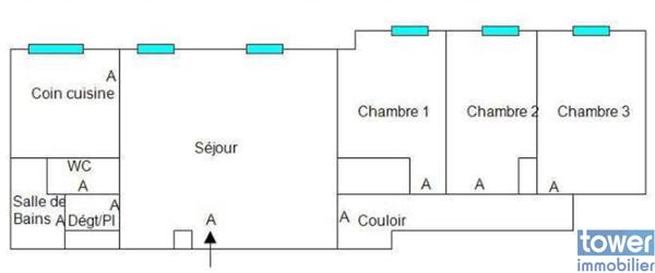 Appartement
                                                                                                                                                                                                                                                                                                                        4 pièce(s)                                                                                                                                                                                                          3 chambre(s)                                                                                                                                                                                                          90  m²