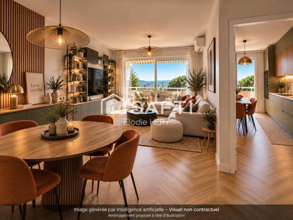 GRASSE SAINT-JACQUES – T2 50 m² – VUE MER – PISCINE