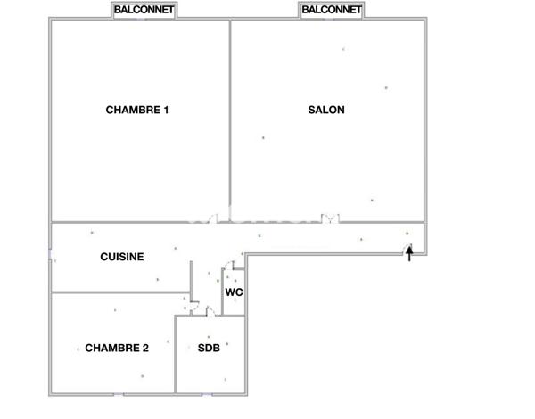 Appartement 3 pièces - 61 m² Exclusivité efficity