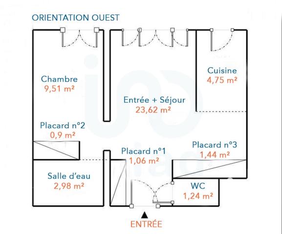 Appartement à vendre 2 pièces 46 m² Paris 18