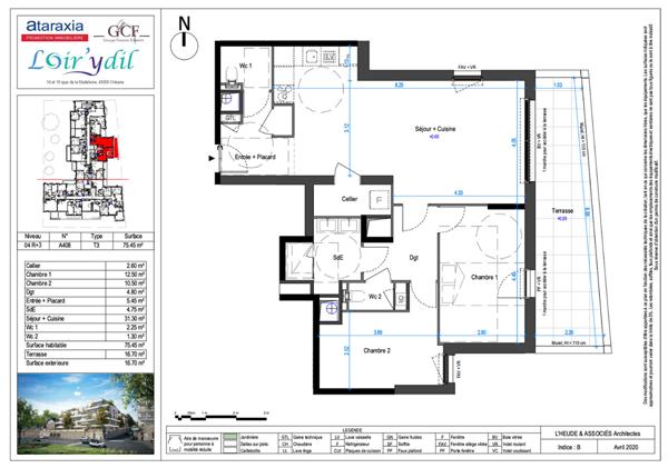 Neuf jamais habité 3 pièces + Balcon + Parking -