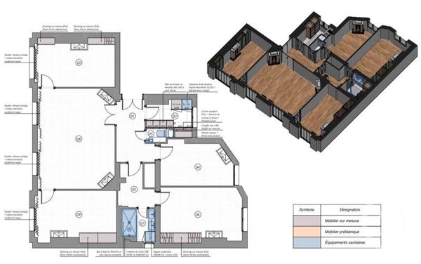 Appartement à vendre  6 pièces - 98,35 m2 PARIS - 75015